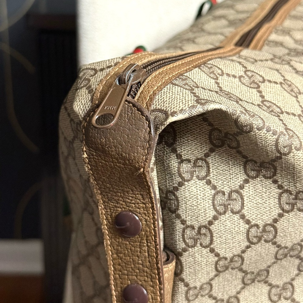 Gucci authentic XL tote bag weekender travel bag brown monogram coated canvas - Picture 9 of 16